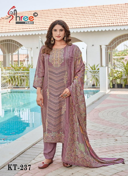 Kt 237 By Shree Viscose Maslin Printed Surat Salwar Suits Wholesale Market