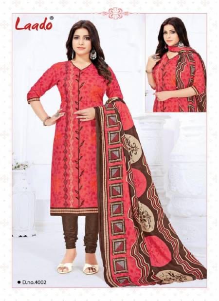 Laado Priyanka Vol 4 Latest Pure Cotton Printed Casual Wear Dress Material Collection  Catalog