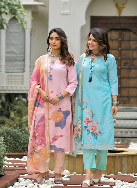 Label Khoj 9751-52 Linen Printed Designer Readymade Suits Wholesale Price In Surat
