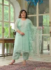 Label Khoj Big Size Chanderi Kurti With Bottom Dupatta Exporters In India