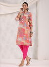 Label khoj Muslin Printed Cord Set Kurti With Bottom Wholesale Shop In Surat