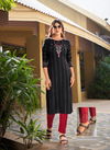 Ladies Flavour Saanvi 2 Ethnic Wear Rayon Weaving  Kurti With Bottom Collection