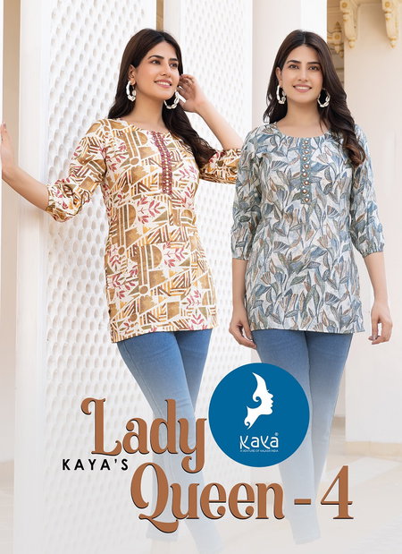 Lady Queen 4 By Kaya Capsule Printed Ladies Top Wholesale Shop In SUrat