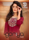 Ladyview Goriya 1 Latest  Rayon Printed Fancy Embroidery work Party Wear Kurti With Sharara Collection