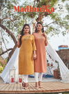 LADYVIEW MADHURIKA Latest Fancy Designer Heavy party wear Lexus Rayon with Value Added Embroidery Work Kurti Collection
