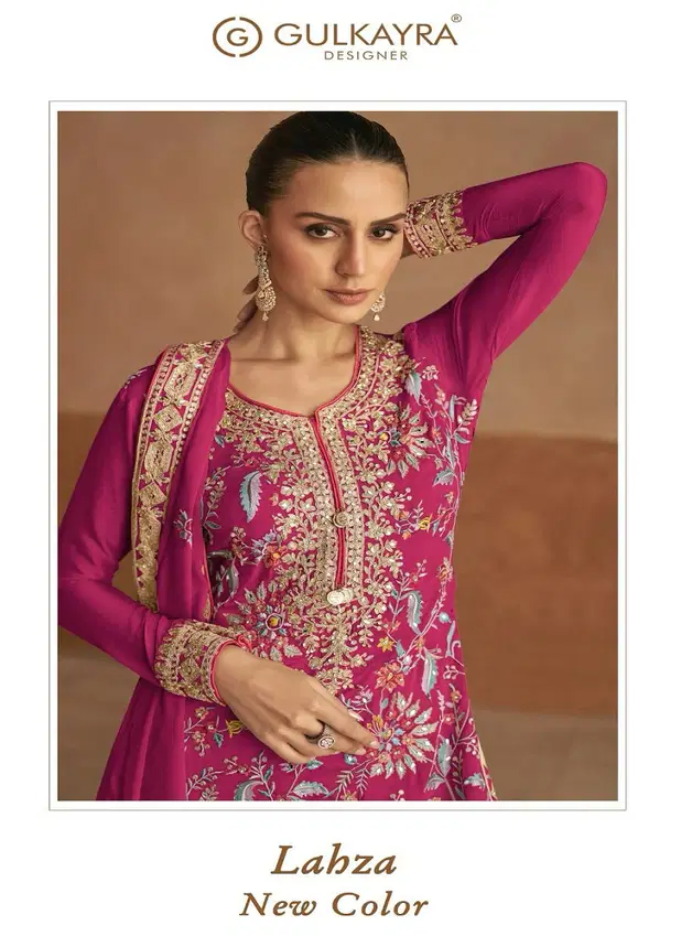 Lahza New Colour By Gulkayra Chinon Designer Readymade Suits Exporters In India