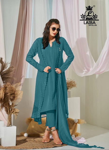 Laiba Am Vol 299 Georgette Pakistani Readymade Suits Wholesale Shop In Surat
 Catalog