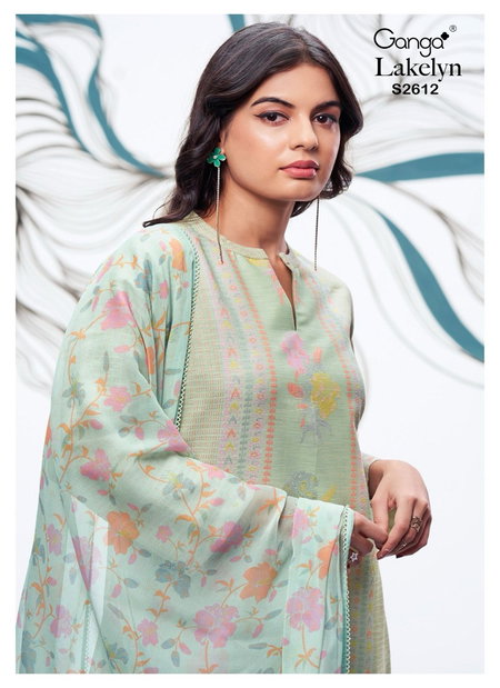Lakelyn 2612 By Ganga Premium Jacquard Dress Material Wholesale Price In Surat