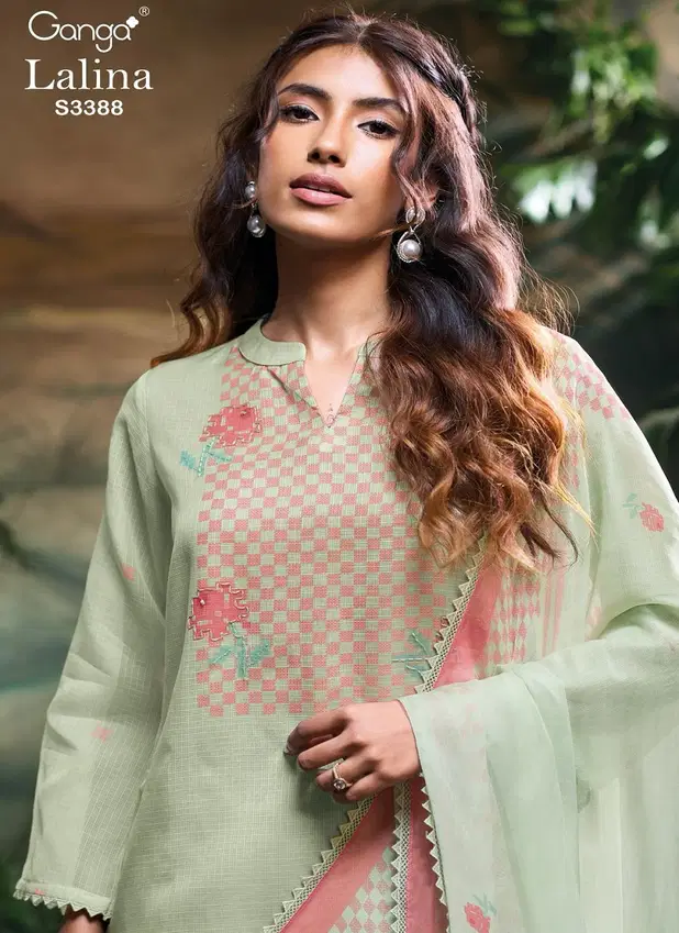 Lalina 3388 by Ganga Kota Printed Embroidery Salwar Suit Suppliers In India