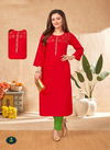 Larqi Nirja Advance 5 Fancy Ethnic Wear Rayon Cotton Embroidery Kurti Collection