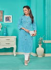 Larqi Sun Light 1 Fancy Wear Designer Cotton With Sequence Kurti Collection