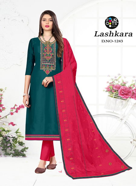 Lashkara By Four Dots Jam Silk Cotton Dress Material Wholesale Market In Surat Catalog