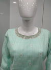 Latest Casual Wear Designer Machine Work And Hand Work Three Fourth Sleeves Kurtis Collection 