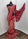 Latest Designer Daily Wear Bandhani Design Printed Cotton Silk Saree Collection 