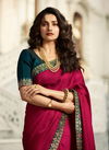 Latest Designer Plain Saree With Beautiful Designer Jacquard Border Party Wear Silk Saree Collection 