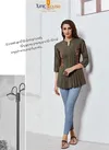 Latest Ladies Rayon Short Tops Collection With Embroidery Work