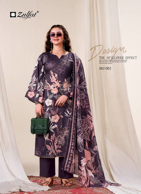 Latifa by Zulfat Printed Designer Jam Cotton Dress Material Wholesale Online
