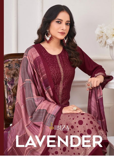 Lavender By Ibiza Viscose Pashmina Dress Material Wholesale Shop In Surat Catalog