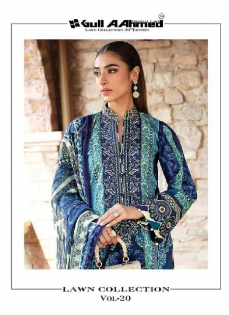 Lawn Vol 20 By Gull A Ahmed Lawn Cotton Printed Pakistani Dress Material Wholesale Shop In Surat
 Catalog