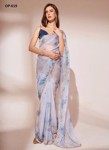Laxminam OP 619 Organza Designer Daily Wear Saree Wholesale Online