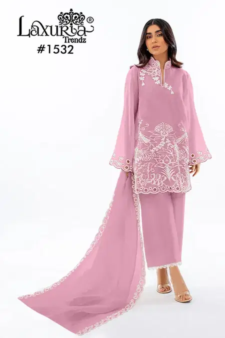 Laxuria 1532 Lining Fancy Pink Tunic Online Readymade Salwar Suits Wholesale