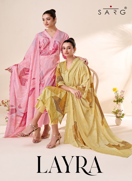 Layra By Sarg Lawn Cotton Printed Surat Dress Material Wholesale Market