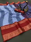 LC 111 Pure Dola Silk Jacquard Border Designer Saree Exporters In India
