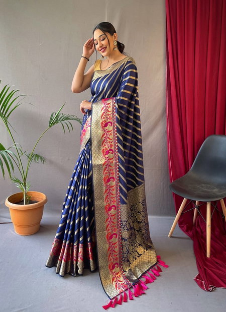  LC 14 Laabh Gold Zari Pure Silk Sarees Wholesale Shop In Surat