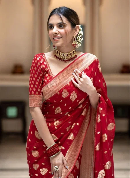 Lc 93 By Laabh Banarasi khadi Georgette Jacquard Designer Sarees Wholesale Online