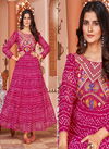 Lehariya Printed Embroidery Georgette Long Kurtis Wholesale Price In Surat