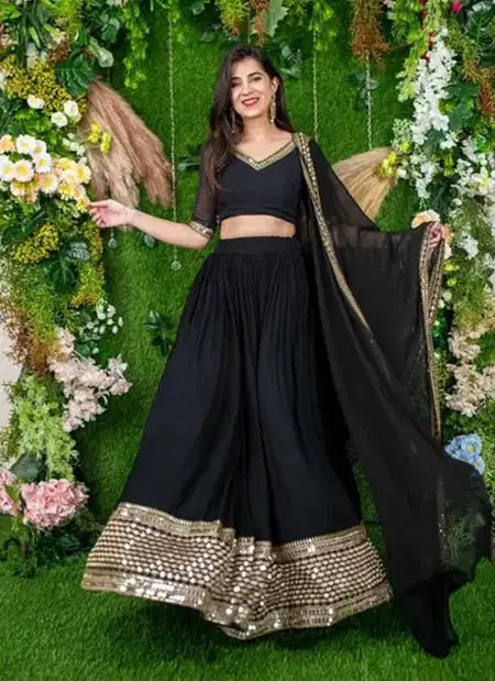 Lehenga Choli Vol 21 By Zeel Black Golden Designer Lehenga Choli Wholesale Online