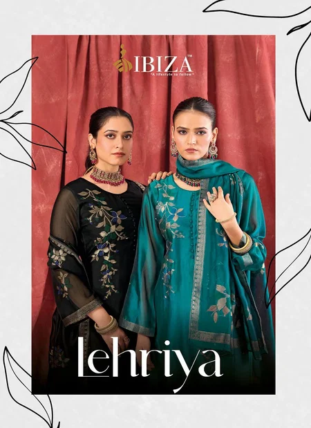 Lehriya By Ibiza Banglory Silk Designer Salwar Suits Exporters In India