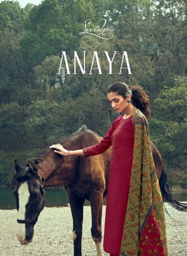 Levisha Anaya Exclusive Latest Fancy Designer Casual Wear Pure Jam Cotton Print With Heavy Kashmiri Embroidery Designer Dress Material Collection
