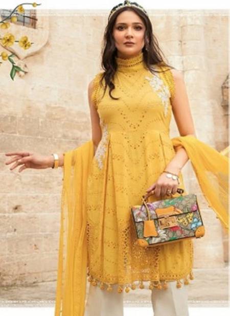 Levisha Maria B Latest fancy designer heavy Casual Wear Lawn Self Borer Embroidery Work Pakistani Salwar Suits Collection
 Catalog