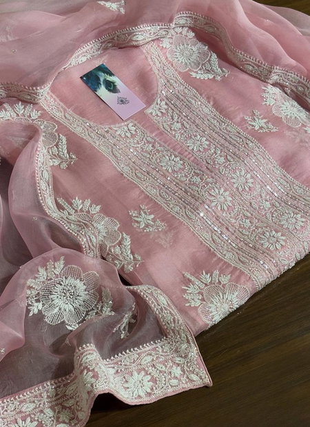 LG 1737 Organza Embroidery Work Readymade Suits Manufacturers