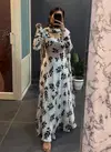 LG 1765 Georgette Long Anarkali Kurti With Dupatta Catalog