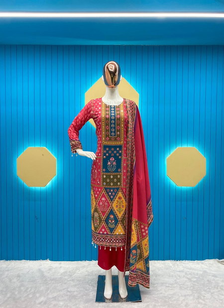 LG 1845 Maslin Printed Wedding Wear Readymade Suits Wholesale Online