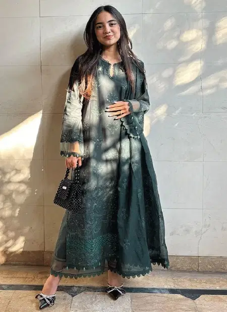  LG 1851 Faux Georgette Embroidery Readymade Suits Wholesale Shop In Surat