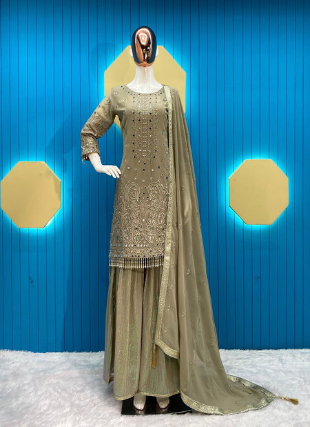 LG 1853 Embroidery Georgette Sharara Readymade Suit Wholesale Price In Surat
