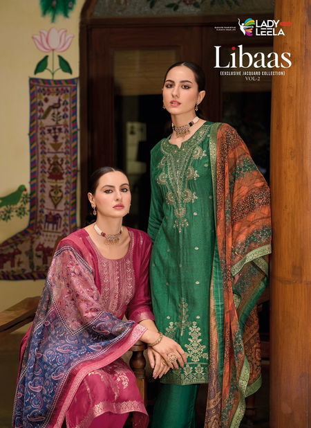 Libaas 2 By Lady Leela Viscose Jacquard Designer Kurti With Bottom Dupatta Wholesale Shop In Surat Catalog