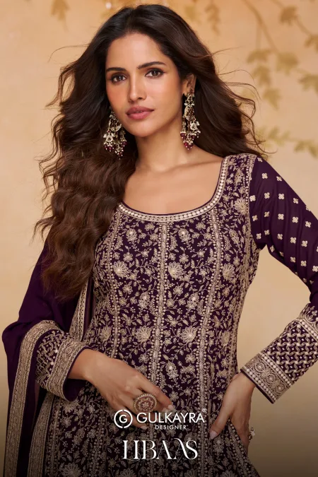 Libaas By Gulkayra Real Georgette Embroidery Gown With Dupatta 