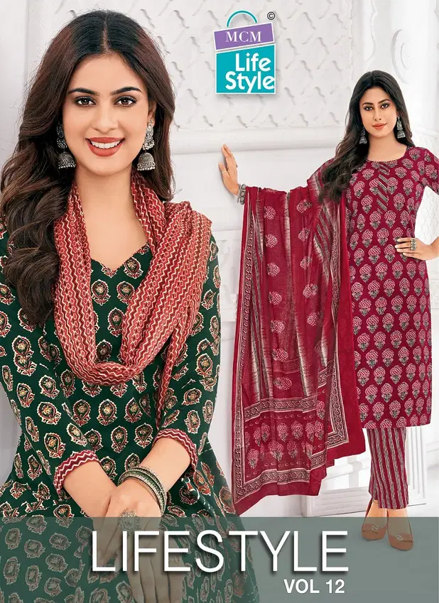 Lifestyle Vol 12 By Mcm Printed Cotton Kurti With Bottom Dupatta Exporters In India