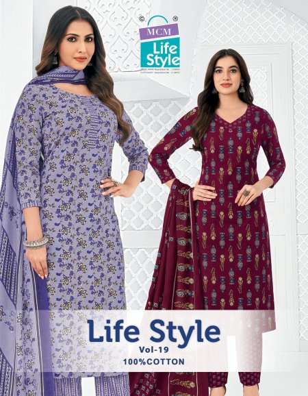Lifestyle Vol 19 By Mcm Cotton Printed Kurti With Bottom Dupatta