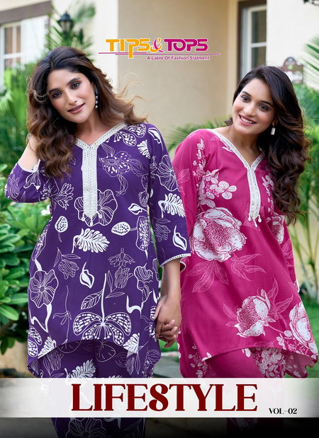 Lifestyle Vol 2 By Tips And Tops Rayon Ladies Co Ord Set Suppliers In India