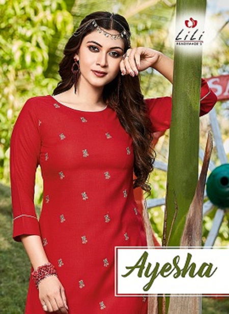 Lili Ayesha Latest Designer Casual Wear Slab Cotton Kurtis Collection
 Catalog