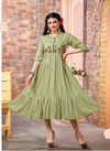Liva Kiyara Latest Fancy Wear Rayon Lurex Designer Kurti Collection