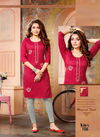 Livasa Kites Regular Wear Rayon Designer Embroidery Kurti Collection