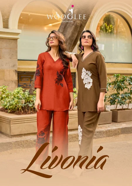Livonia By Wooglee Viscose Weaving Western Co Ord Set Wholesale Online