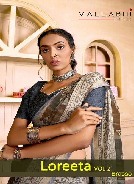 Loreeta Vol 2 By Vallabhi Printed Designer Brasso Sarees Wholesale Online