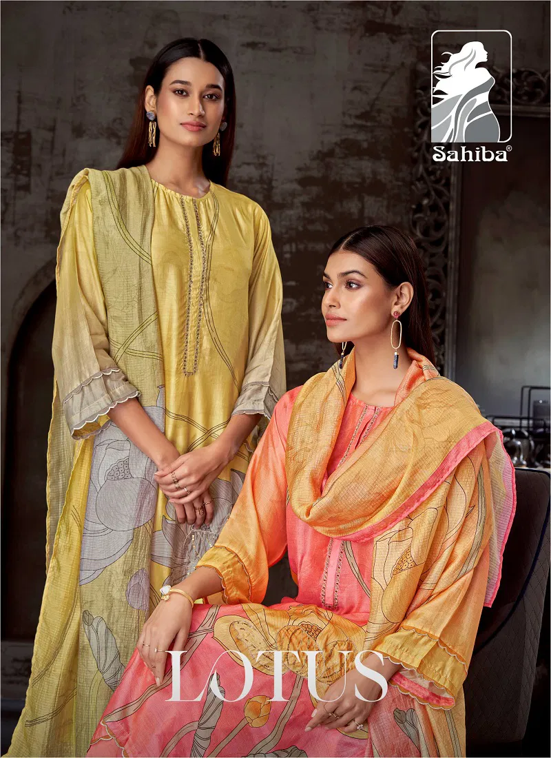 Lotus By Sahiba Muslin Silk Digital Printed Dress Material Wholesale Shop In Surat Catalog